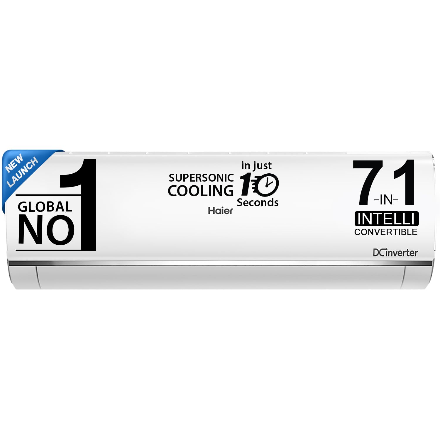 Haier 1.5 Ton 3 Star Twin Inverter Split AC (Copper, 7 in 1 Convertible, Frost Self Clean, HD Filter, Cools at 54°C, Long Air Throw - HSU17VP-TQS3BN-INV, White)