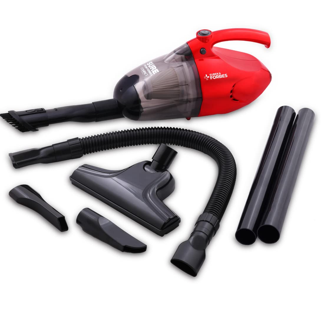 Eureka Forbes Atom 12,000 Pa Powerful Suction Power, 2-in-1, Handheld & Stick Functions, Blower Function, Can be Used as Inflator for Toys; for Home Use, with Washable Filter