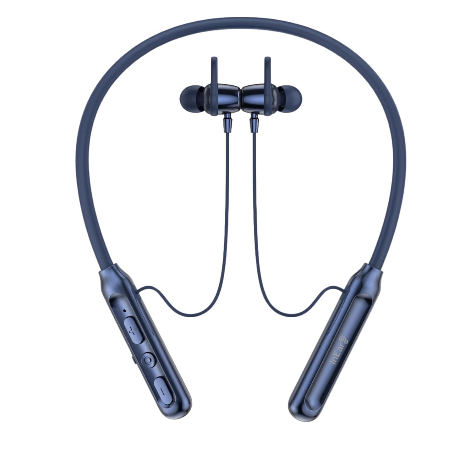 Neckband Bluetooth Earphones with 40H Playtime | Magnetic On/Off | ENC Noise Cancellation | Voice Changer | Deep Bass | Wireless Earbuds for Calling, Music, and Gaming Blue (Black)