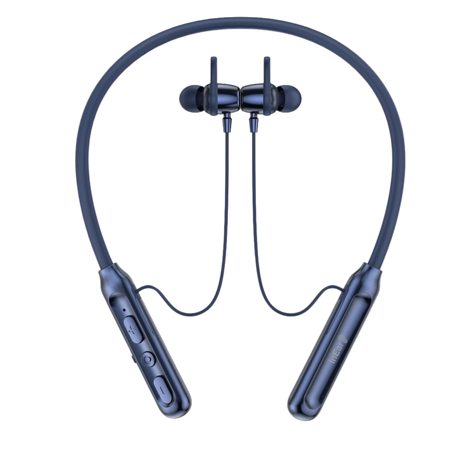 Neckband Bluetooth Earphones with 40H Playtime | Magnetic On/Off | ENC Noise Cancellation | Voice Changer | Deep Bass | Wireless Earbuds for Calling, Music, and Gaming Blue (Black)