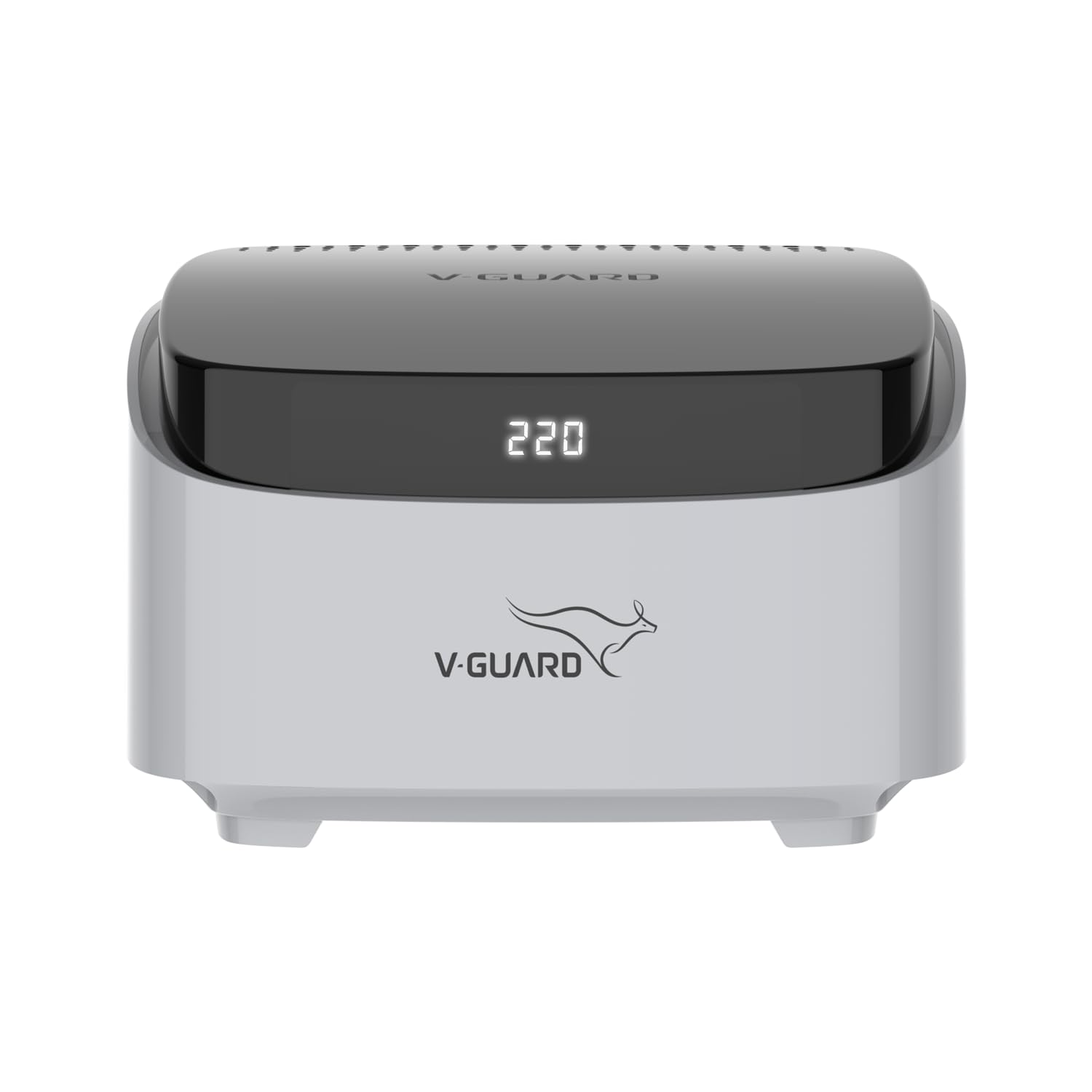 V-Guard Trossia 450 DG Stabilizer for Refrigerator up to 450 Litre | Advance Overheat Protection | 2 A Capacity | Digital Display | 3 Year Warranty by V-Guard | Grey (Working Range:125-290 VAC)