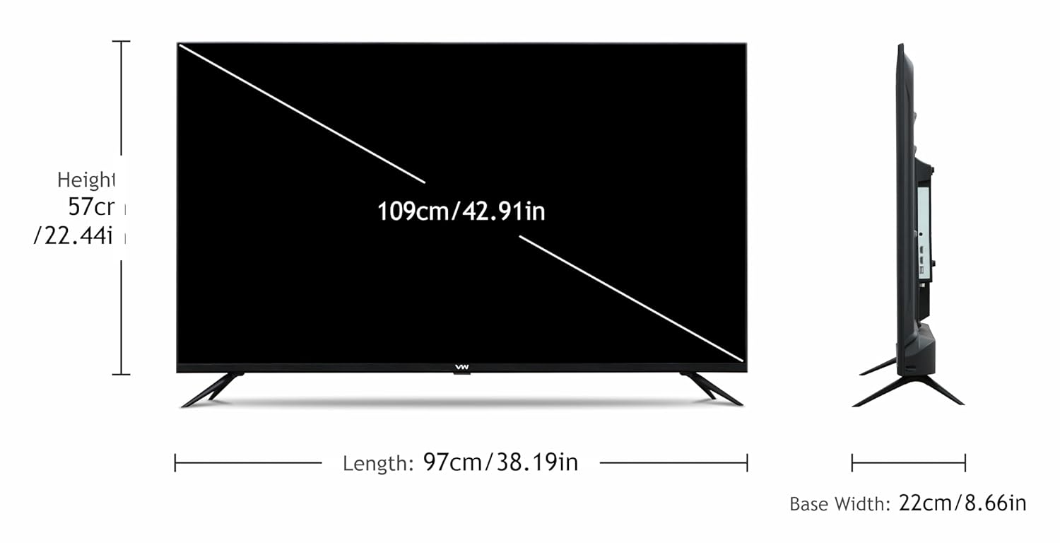 VW 109 cm (43 inches) Pro Series 4K Ultra HD Smart QLED Google TV VW43GQ1