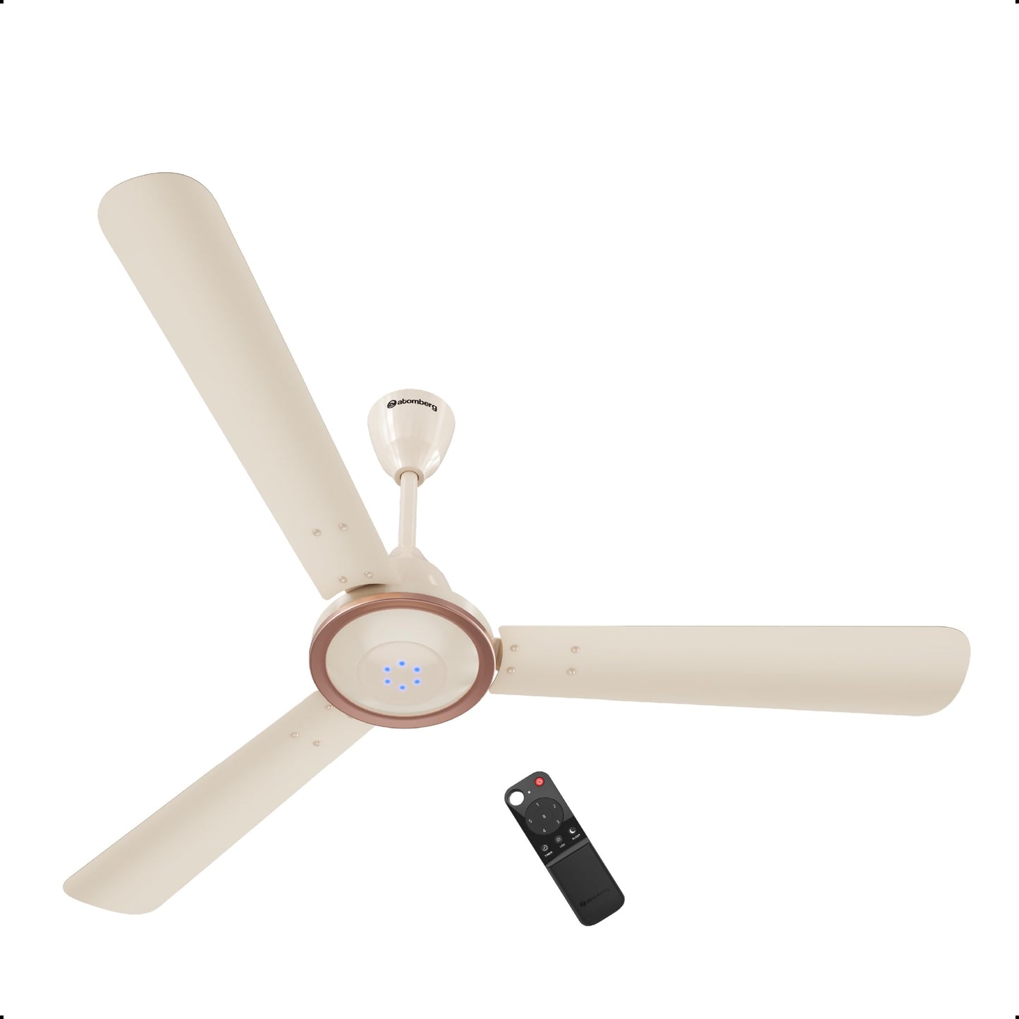 atomberg Efficio Alpha 1200mm BLDC Ceiling Fan with Remote Control | BEE 5 star Rated Energy Efficient Ceiling Fan | High Air Delivery with LED Indicators | 2 Year Warranty (Gloss Black)