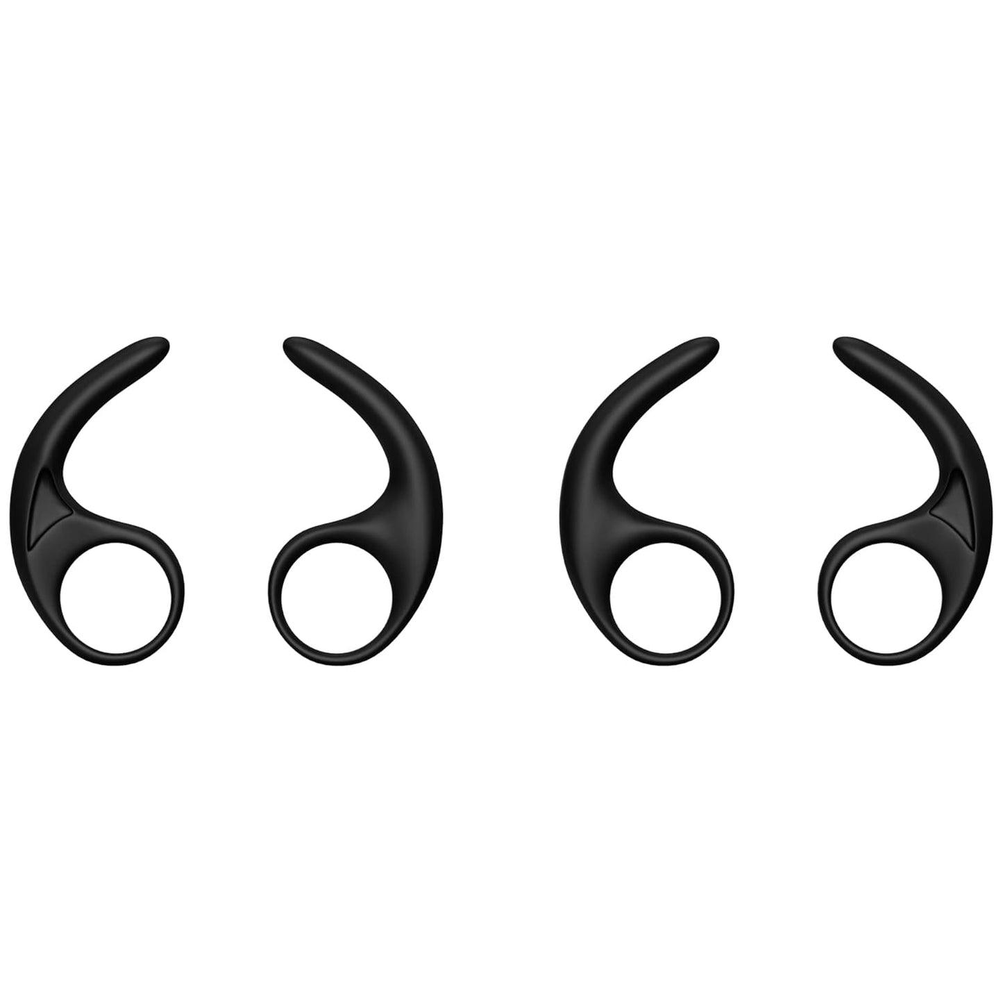 Lapster Anti-Slip Silicone Ear Buds 4Pieces Silicone Earphone Ear Hooks Plugs for in-Ear Neckband 9MM-13MM Black