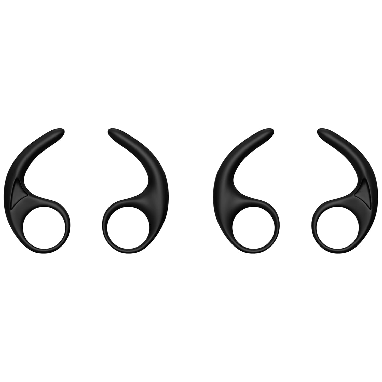 Lapster Anti-Slip Silicone Ear Buds 4Pieces Silicone Earphone Ear Hooks Plugs for in-Ear Neckband 9MM-13MM Black