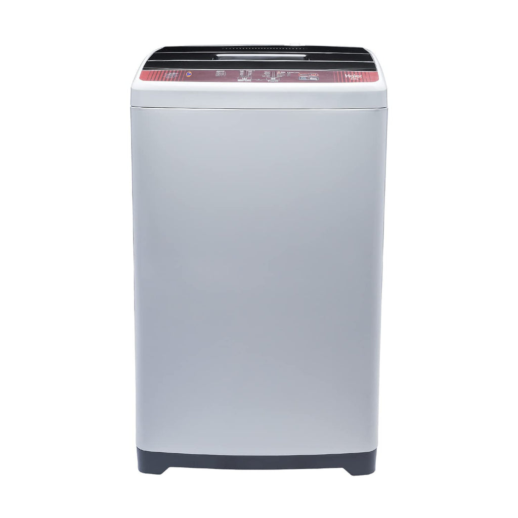Haier 7 Kg 5 Star Fully Automatic Top Load Washing Machine with Oceanus Wave Drum, Magic Filter, 8 Wash Programs (HWM70-AE, Moonlight Silver, Stainless Steel Drum, 15 Mins Quick Wash)