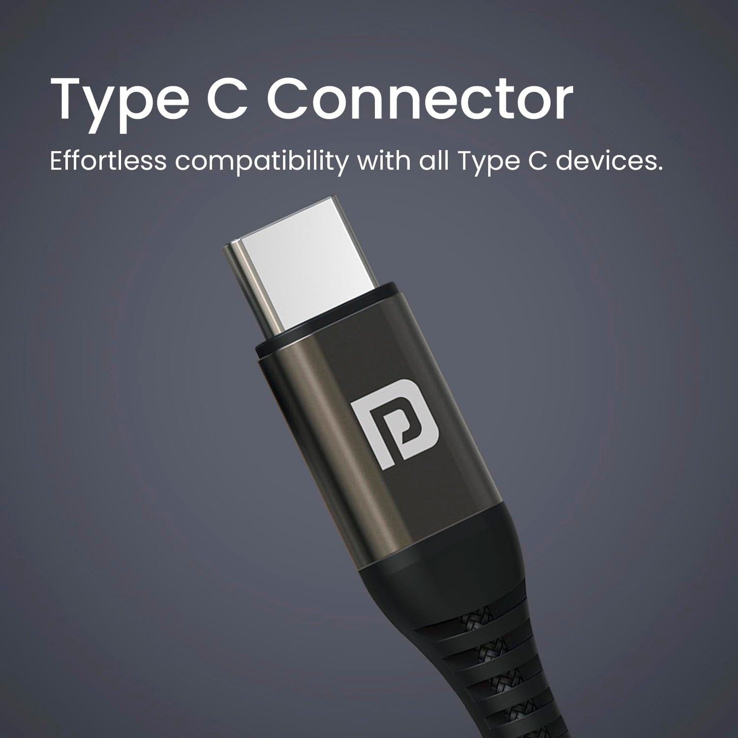 Portronics Conch Tune C in Ear Type C Wired Earphones with Mic,10mm Driver, 1.2m Nylon Braided Anti Tangle Wire, in line Controls, Metal Alloy Body, Wide Compatibility(Grey)