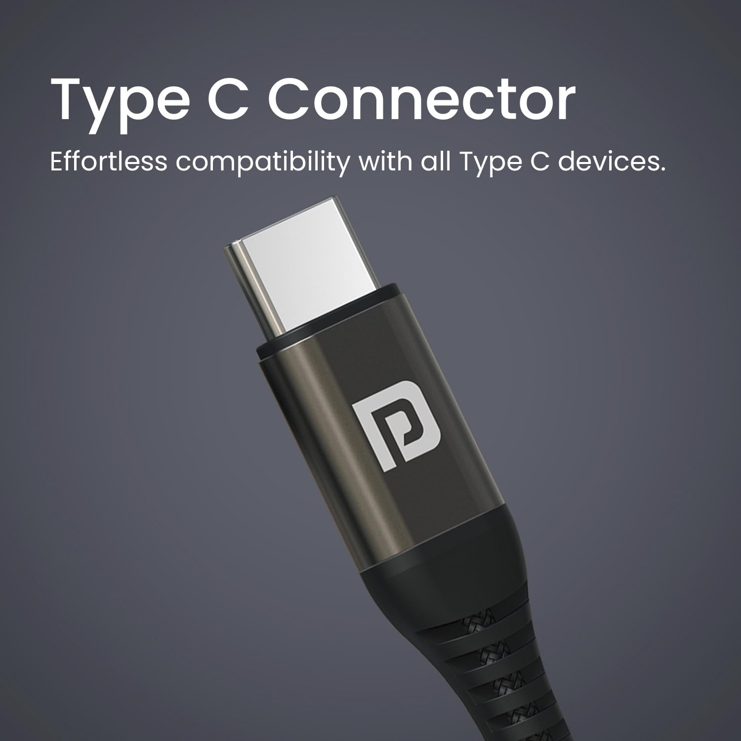 Portronics Conch Tune C in Ear Type C Wired Earphones with Mic,10mm Driver, 1.2m Nylon Braided Anti Tangle Wire, in line Controls, Metal Alloy Body, Wide Compatibility(Grey)