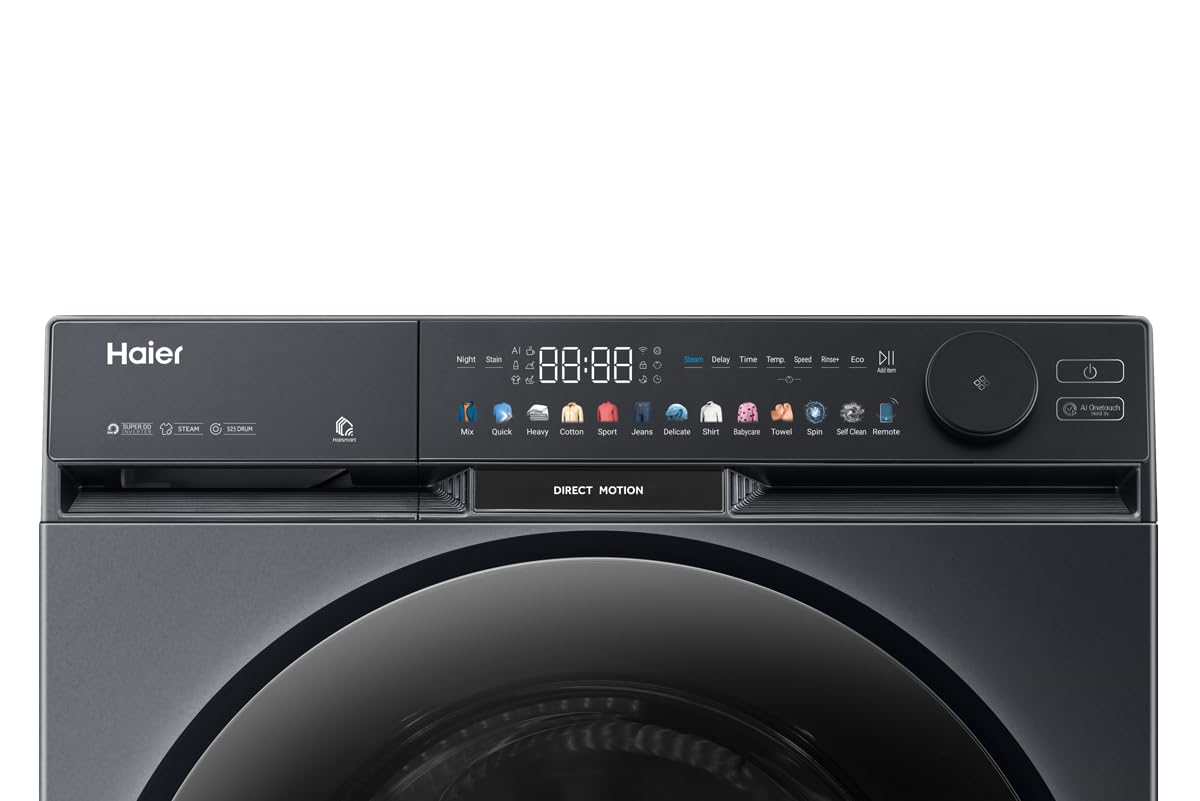 Haier 12kg with Digital color Touch Panel