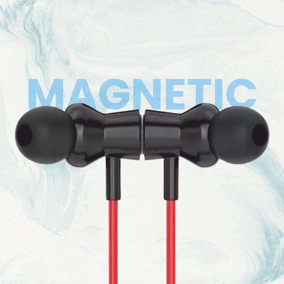 ModishOmbre Beast Wireless Neckband | 24HRS Playtime | Fast Charging Bluetooth Earphones | Auto Connect | Deep Bass HD Sound | Noise Reduction Mic | IPX4 Water Resistant