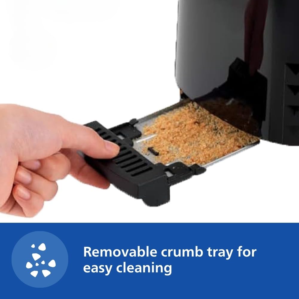 Philips Daily Collection HD2583/90 600-Watt 2 in 1 - Toaster and Sandwichmaker (Black)