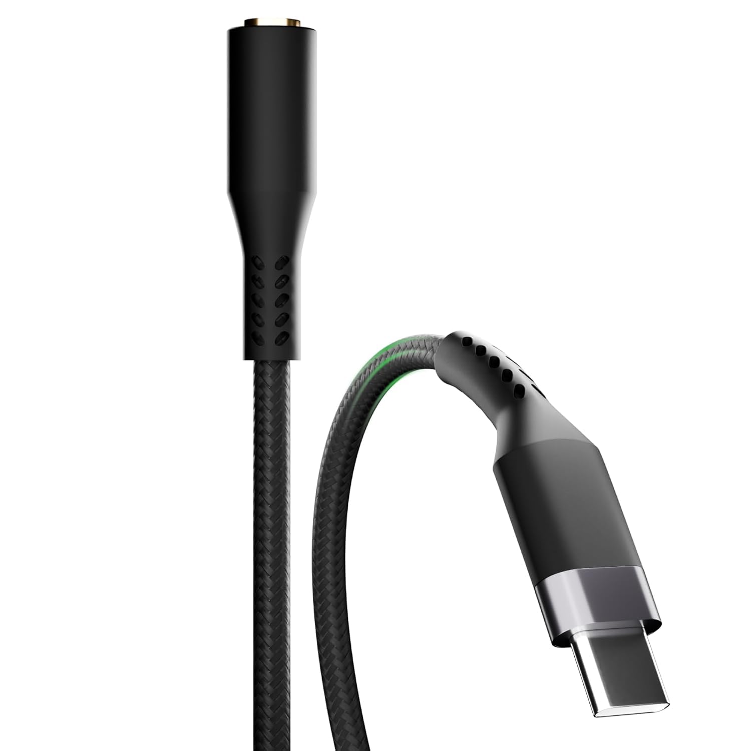 Basesailor Type-C to 3.5mm Audio Jack Connector/Adapter [5 Years Warranty*] with DAC Compatible for iPhone 15/16 Series/Samsung/OnePlus/Google Pixel/Nothing & Other Type C Phones -Headphones Converter