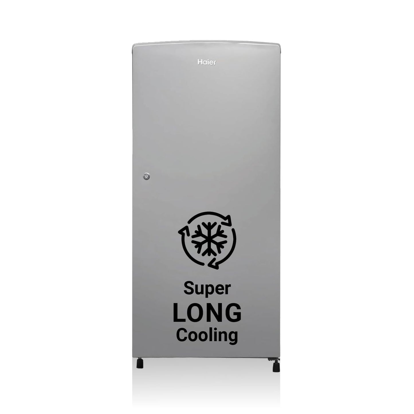 Haier 185 L, 2 Star, Direct-Cool Single Door Refrigerator (HED-19TMS-N, Moon Silver)