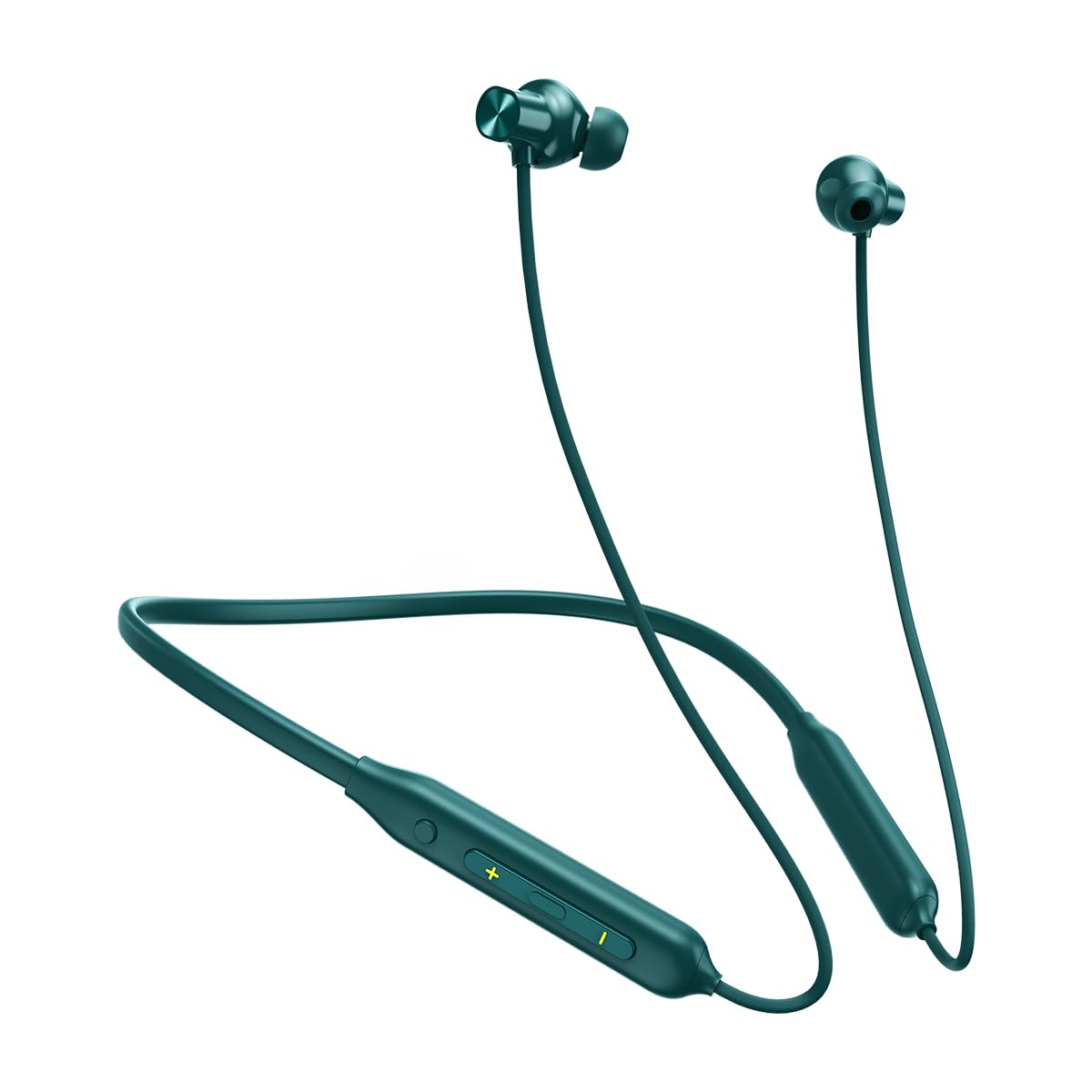 pTron Tangent Rush w/ 50Hrs Playtime, Pristine Sound, Dual-Device Pairing, Bluetooth 5.4 Wireless in-Ear Earphones with Mic, Voice Assistant, Type-C Fast Charging & IPX5 Water Resistant (Blue)