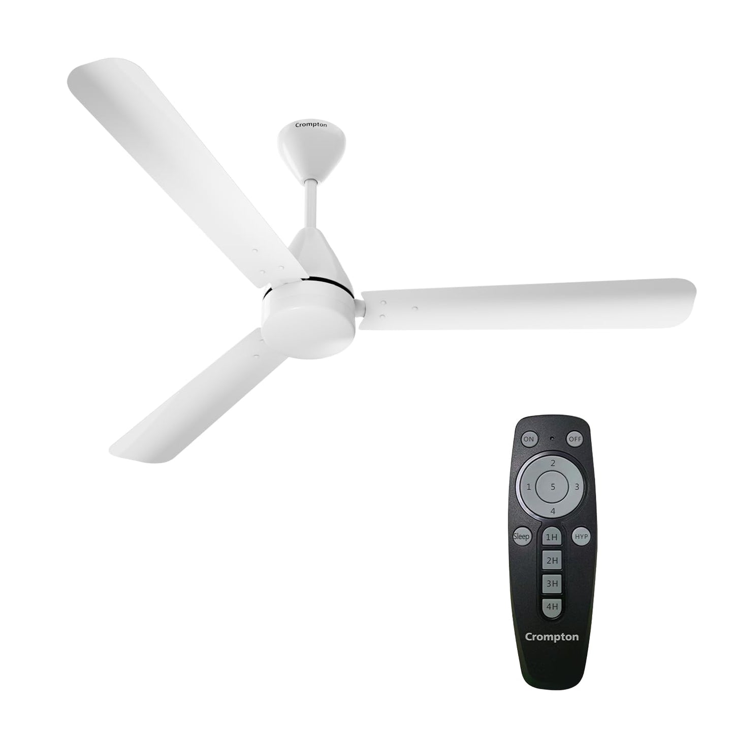 Crompton Energion Hyperjet 1200mm BLDC Ceiling Fan | Point Anywhere Remote Control | BEE 5 Star Rated Energy Efficient | Superior Air Delivery | Anti-Rust | 2 Year Manufacturer Warranty | Brown