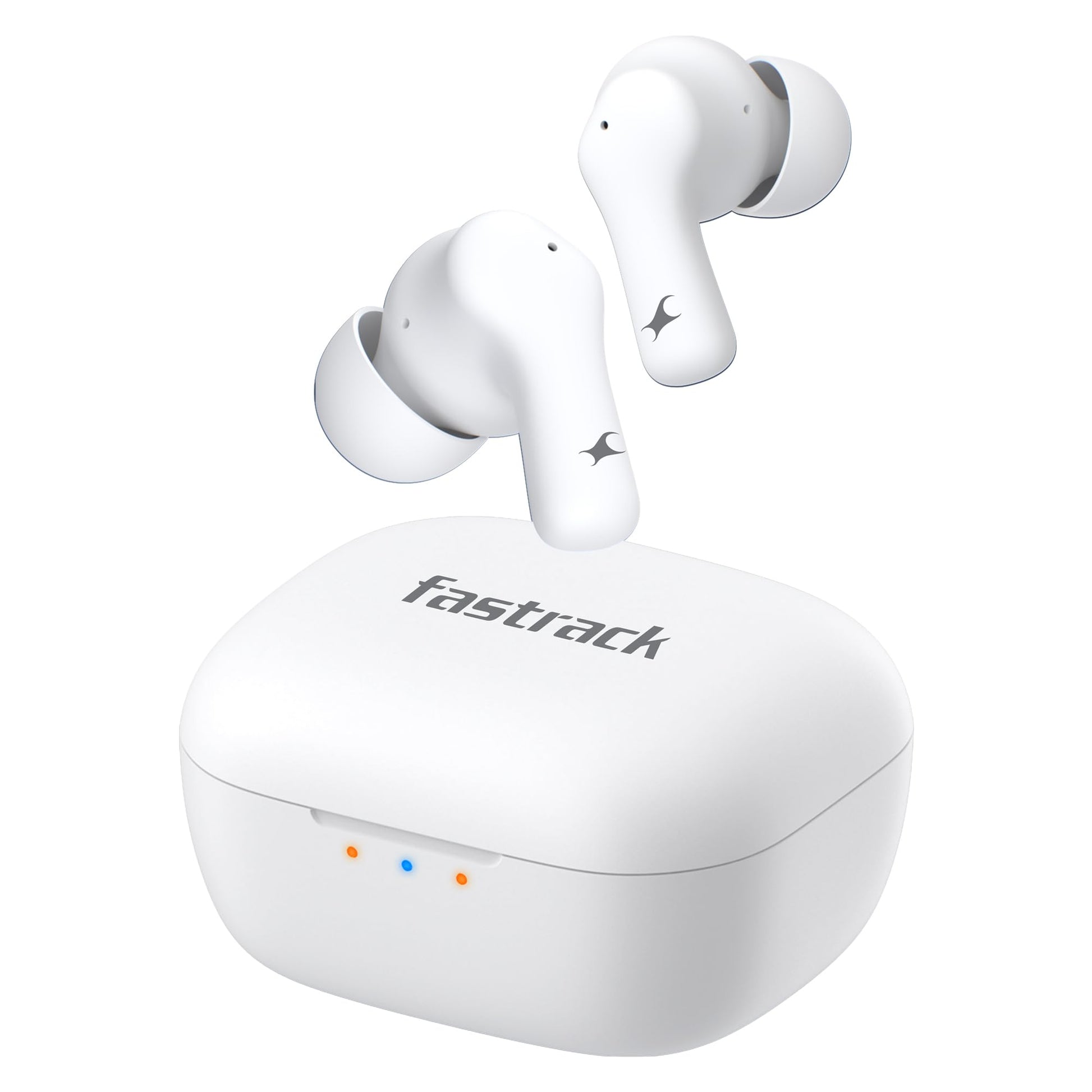 Fastrack Fpods FE100|BT5.4 TWS in Ear Earbuds, 40Hrs Playtime, 13mm Extra Deep Bass Drivers, Dual Mic ENC for Crystal Clear Calls, Low Latency Gaming Mode Upto 60ms - 120 Mins in 10 Mins