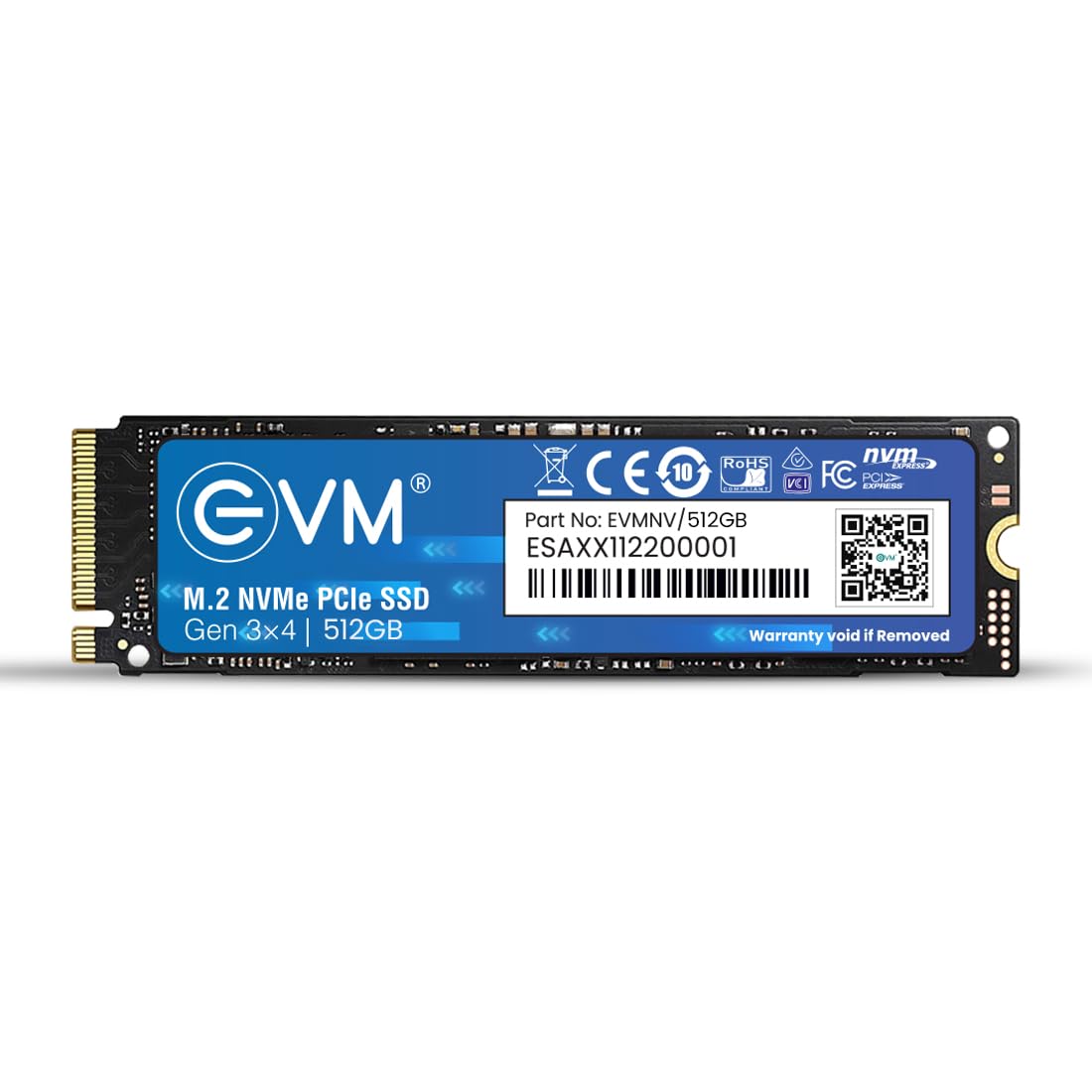 EVM M.2 NVMe Internal SSD (2280) - 2000MB/s Read - PCIe Interface Gen 3x4-4X Faster Than SATA SSD- 5 Year Warranty, (EVMNV/256GB)