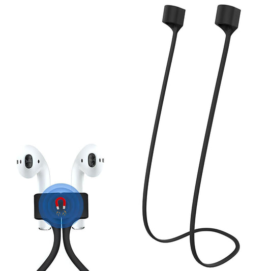 KEKOZE Anti-Lost Magnetic Strap Silicone Cable Connector String Compatible with Apple Wireless Pro/Pro 2/1,2&3 / Neck Rope Cord - Black