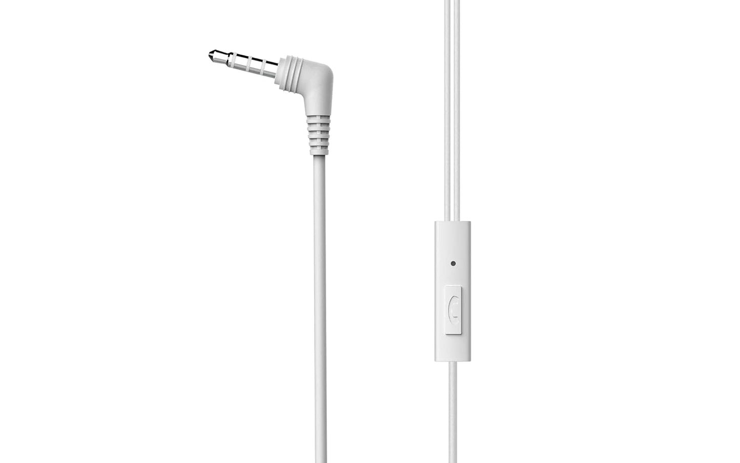 Nokia Buds (Wb-101) Wired in Ear Earphones with Mic with Powerful Bass Performance for Clear Voice Calls, Virtual Assistant Control Enabled. Angled Acoustic Tubes for Comfortable Secure Fit, White