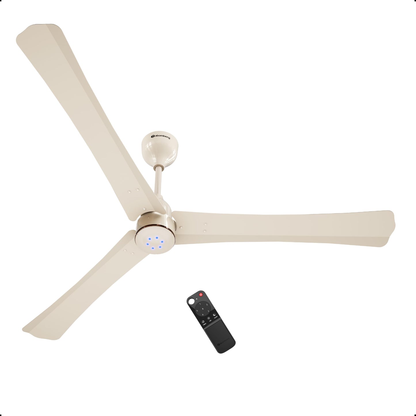 atomberg Renesa Halo Smart 1400mm BLDC Ceiling Fan with IoT & Remote | 5 star | High Air Delivery | Low noise operation | LED Speed Indicator | Sleek Design | 3 Year Warranty|Misty Teal
