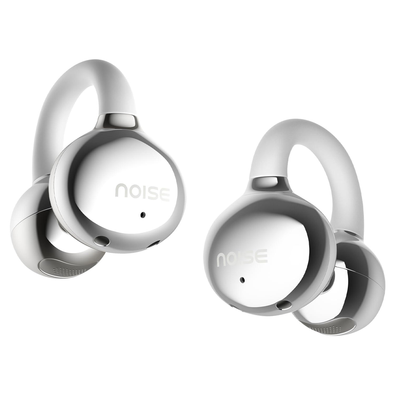 Noise Pure Pods Wireless Open Ear Earbuds with AirWave™ Technology,Up-to 80H Playtime,Quad Mic with ENC,16mm Neodymium Dynamic Driver,Detachable Pure Band,BTv5.3 (Power Black)