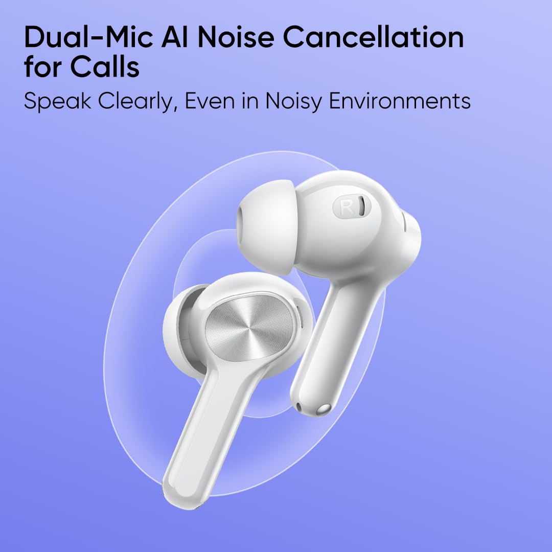 realme Buds T200 Lite Bluetooth in Ear Earbuds,4 Mic, AI ENC for Calls,48 Hours Total Playback with Fast Charging and Ultra Low Latency Gaming TWS,Google Fast Pair,with mic (Storm Grey)