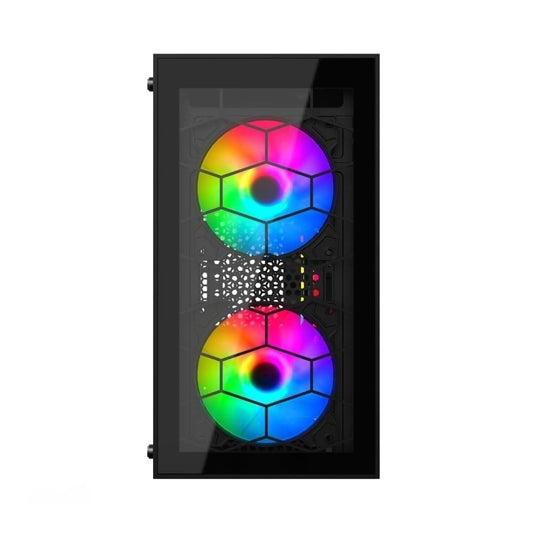 Techsupport Assembled Gaming Desktop CPU with Intel Core-i5 3470 Generation 3.20Ghz II 16GB Ram DDR3 II 256GB SSD II HDMI VGA Ports Win 11 Pro II MS Office II WiFi||Bluetooth||Black RGB Gaming Cabinet
