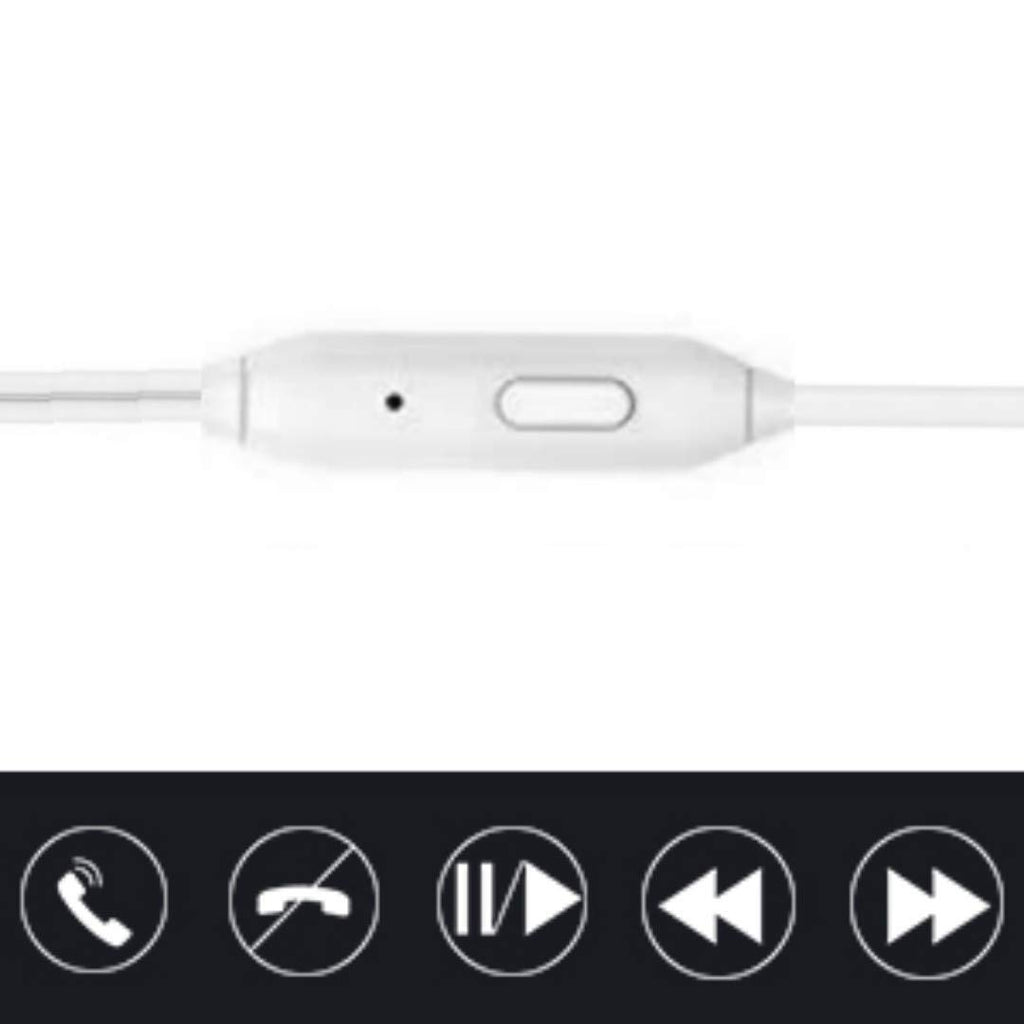 Meyaar DG-Beex Pack of 3 Headset with High Bass Headphones with Microphone, Earbuds Wired Stereo Earphones for All Smartphones (3 Black) (Set of 3 White)