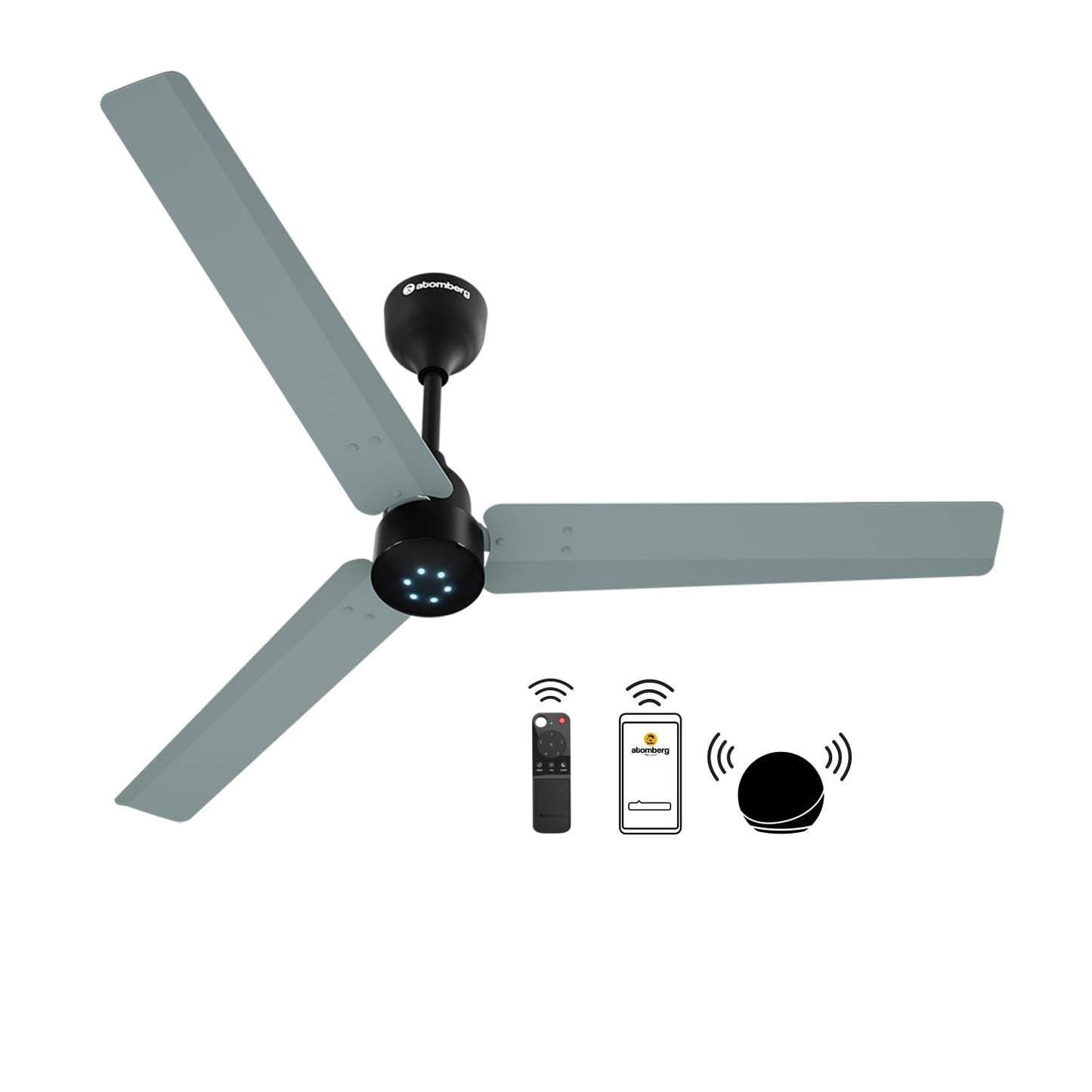 atomberg Renesa Halo Smart Alexa Enabled 1200mm BLDC Ceiling Fan with Remote | 5 star | High Air Delivery | Low noise | LED Speed Indicator | Sleek Design | | 3 Year Warranty| Misty Teal