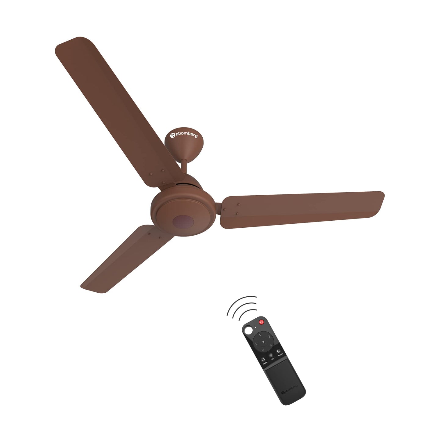 atomberg Efficio Alpha 1200mm BLDC Ceiling Fan with Remote Control | BEE 5 star Rated Energy Efficient Ceiling Fan | High Air Delivery with LED Indicators | 2 Year Warranty (Gloss Black)