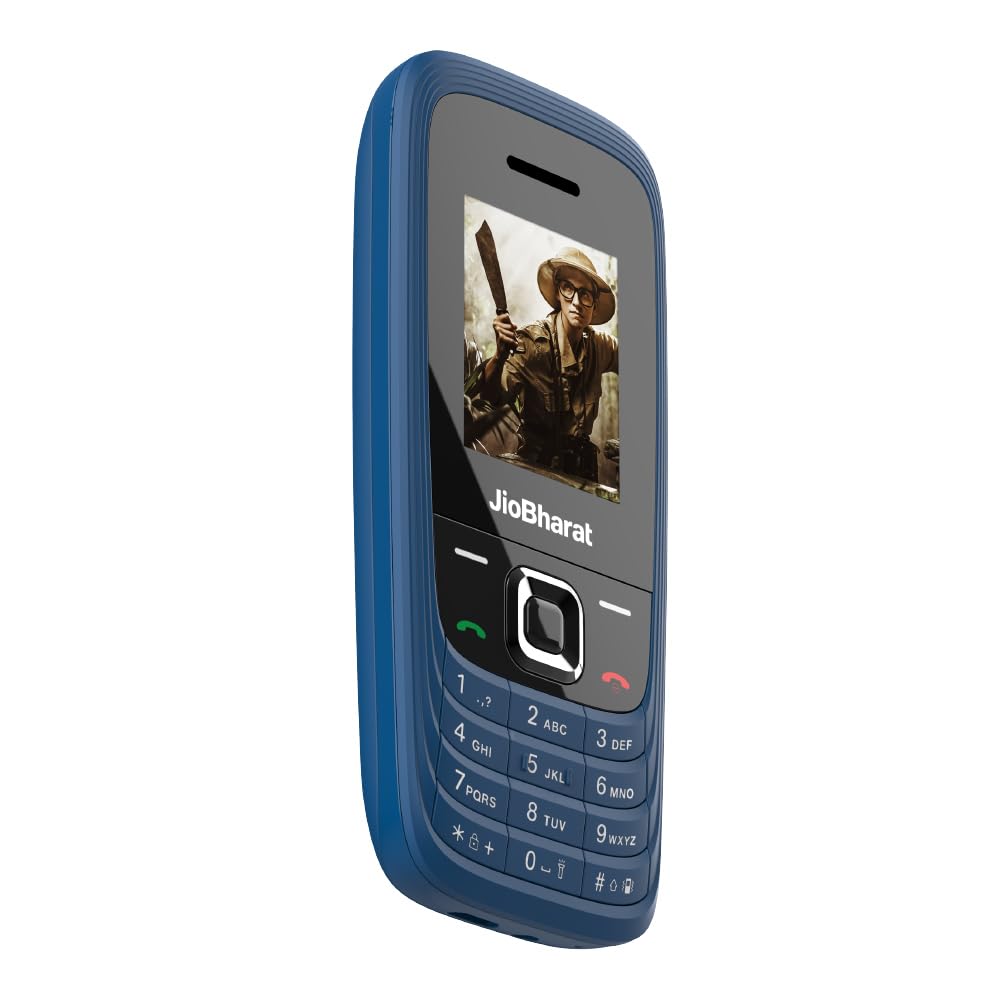 JioBharat V4 4G Phone with JioTV, JioHotstar, UPI, JioSoundPay,JioSaavn, Long Lasting Battery, LED Torch, Digital Camera | Blue | Locked for JioNetwork