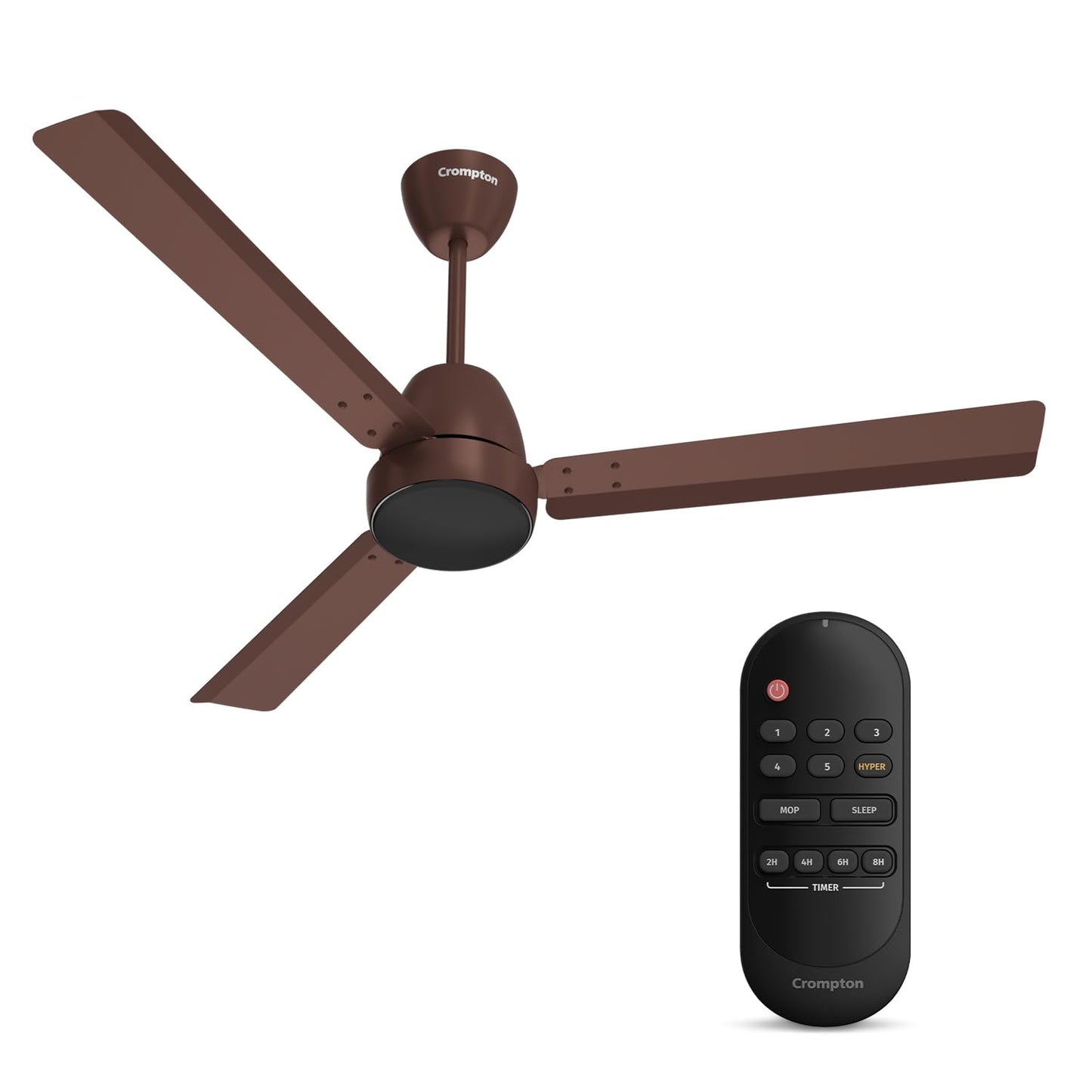Crompton Energion Nucleoid 1200mm BLDC Ceiling Fan | Remote Control | BEE 5 Star Energy Rated | High Air Delivery | 4 Years Manufacturer Warranty | Silver White