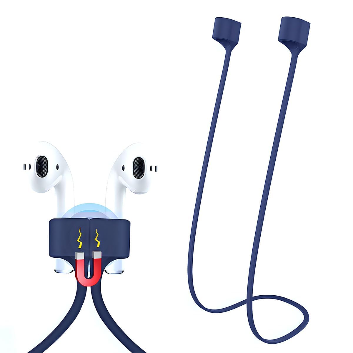 KEKOZE Anti-Lost Magnetic Strap Silicone Cable Connector String Compatible with Apple Wireless Pro/Pro 2/1,2&3 / Neck Rope Cord - Black
