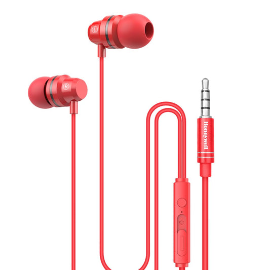 Honeywell Moxie V50 Wired Earphones with Built in Mic, 10mm*2 Drivers, Passive Noise Cancellation, Deep Bass & Clear Sound, Ultra HD Mic Quality, 3.5mm AUX, Voice Assistant Enabled, 1.2 Mtr
