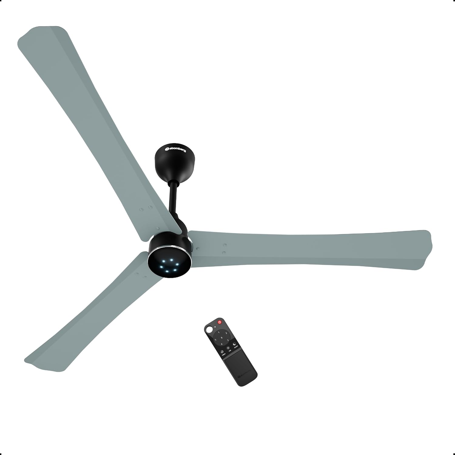 atomberg Renesa Halo Smart 1400mm BLDC Ceiling Fan with IoT & Remote | 5 star | High Air Delivery | Low noise operation | LED Speed Indicator | Sleek Design | 3 Year Warranty|Misty Teal