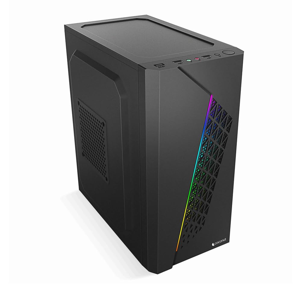 CloudVU Computer Desktop PC|CPU Intel Core I7-4790|8GB RAM|256GB Nvme SSD|HDMI|VGA|1Gbps LAN|USB 3.0|HD Graphics|Windows 11 Home License + MS Office(Desktop PC -I7,256GB SSD,8GBRAM),Black