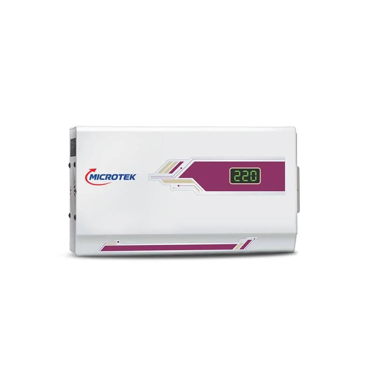 Microtek Pearl EM 4160+ Digital Display Wall Mounted Automatic Voltage Stabilizer Upto 1.5 Ton AC Air Conditioner Working Power 160V - 285±5V with 3 Year Warranty