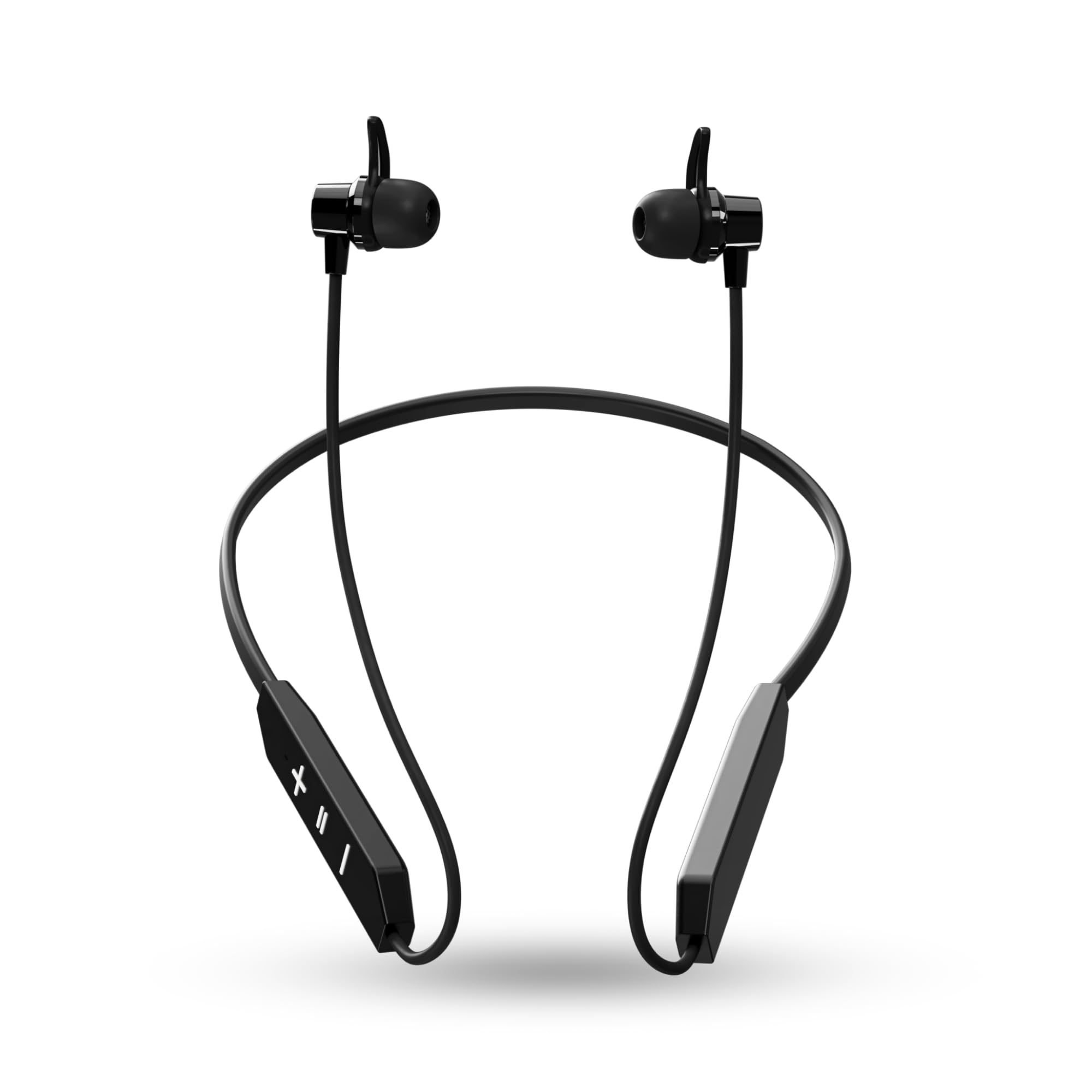 OOGE Tune 8 Neckband Bluetooth Earphones, 30 Hours Playtime, Deep Bass, Type-C Fast Charge, Sweat Resistant, Magnetic Eartips, Sound Pulse Mic (Satin Black)