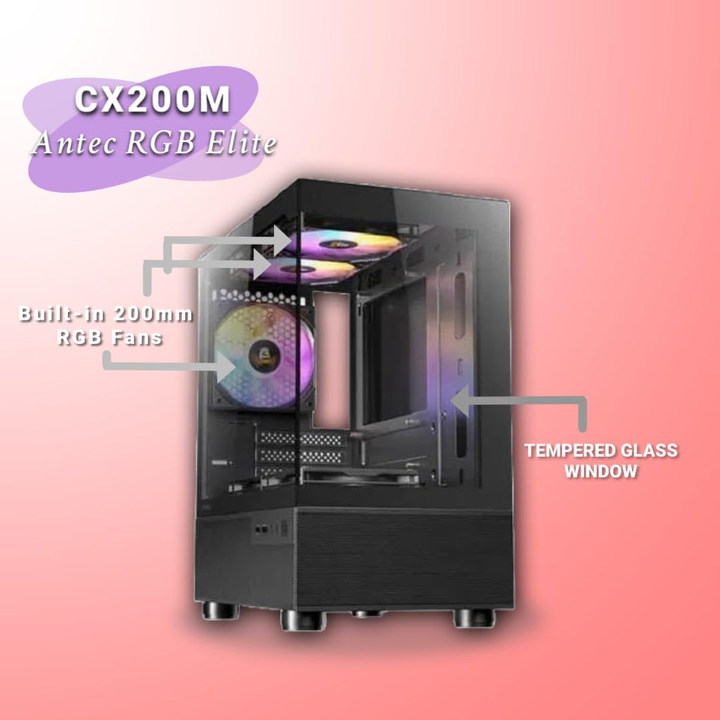 Fusionit Gaming Desktop PC Core i7-3770k | 16GB DDR3 RAM | 1TB SATA SSD | 22-Inch Monitor | Keyboard & Mouse Included | WiFi Enabled | Windows 11 with MS Office 2021