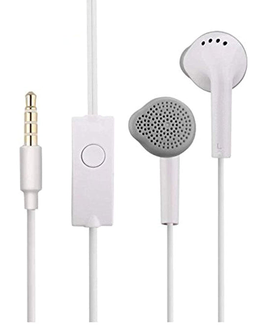 Original-Galaxy Wired Earphones for All Samsung Smartphones with Mic | Pure Bass Sound | One Button Multi-Functional Remote | Comfort fit | 6 Months Warranty (White)