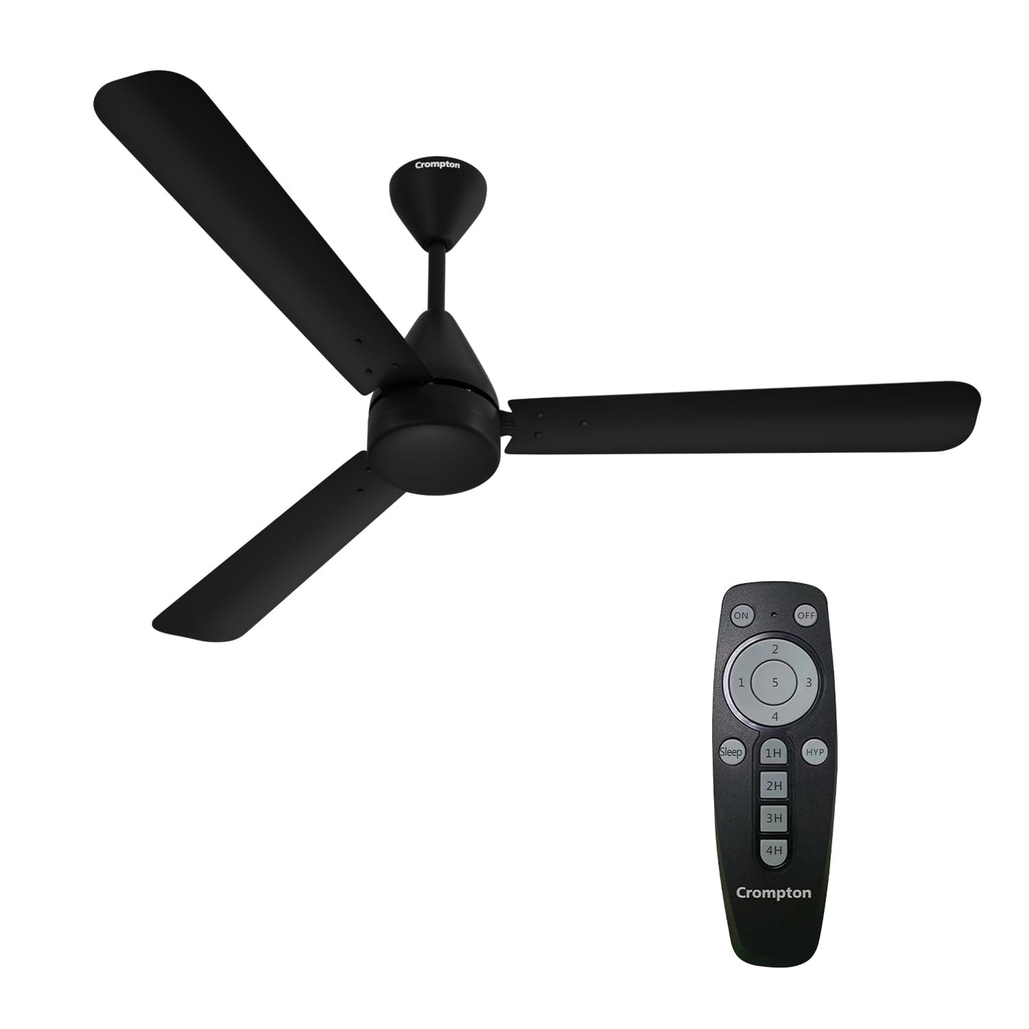 Crompton Energion Hyperjet 1200mm BLDC Ceiling Fan | Point Anywhere Remote Control | BEE 5 Star Rated Energy Efficient | Superior Air Delivery | Anti-Rust | 2 Year Manufacturer Warranty | Brown