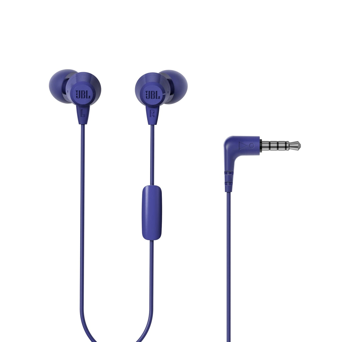 JBL C50HI, Wired in Ear Headphones with Mic, One Button Multi-Function Remote, Lightweight & Comfortable fit (Black)