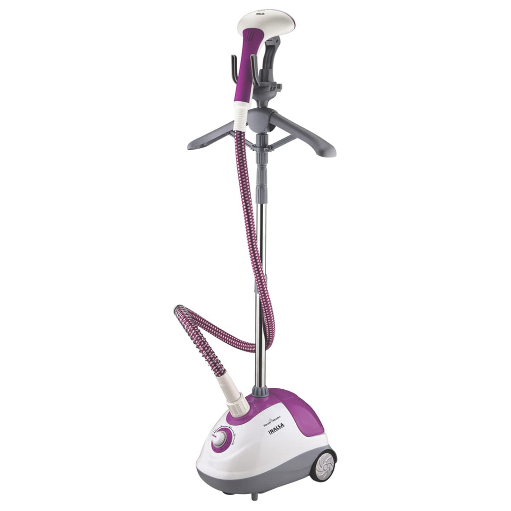 INALSA Standing Iron Garment Steamer-2000 W|Variable Control Knob |1.7 L Detachable Water Tank|Adjustable Iron Board|Vertical & Horizontal Steaming up to 30g/min|28 sec Fast Heating-STEAM MASTER PLUS