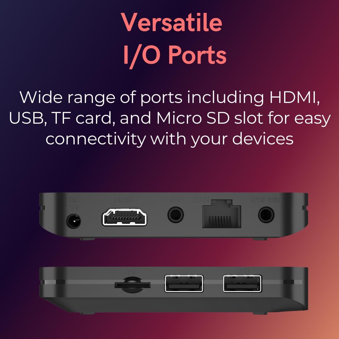 ElectroniksIndia X9 Android Mini PC: 4K Ultra HD, 2GB RAM, 16GB Storage, WiFi 6 & BT 5.0, Android 10