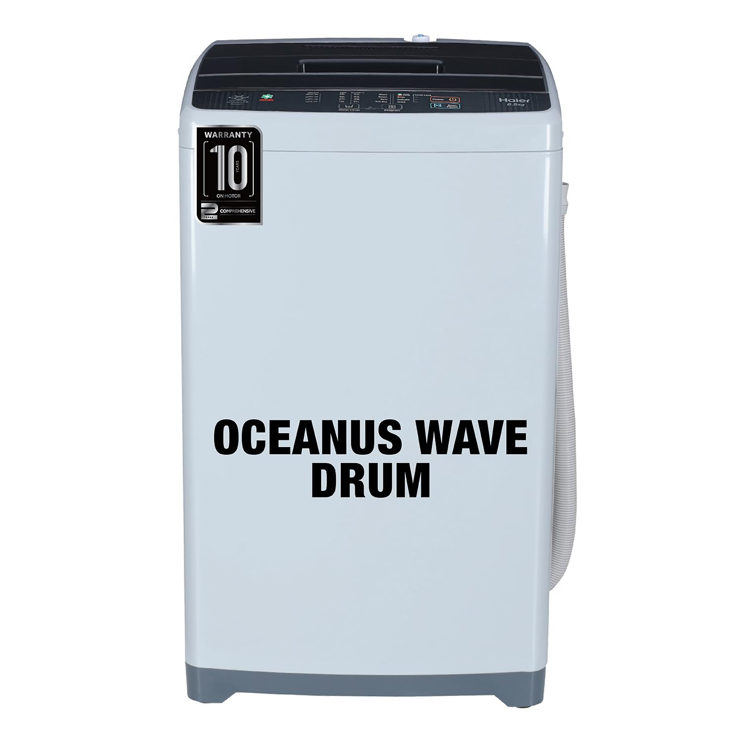 Haier 7.5 Kg 5 star Fully Automatic Top Loading Washing Machine HWM75-H826S6, Starry Silver, Butterfly Shape Heater, Oceanus Wave Drum,Near Zero Pressure, Toughened glass)