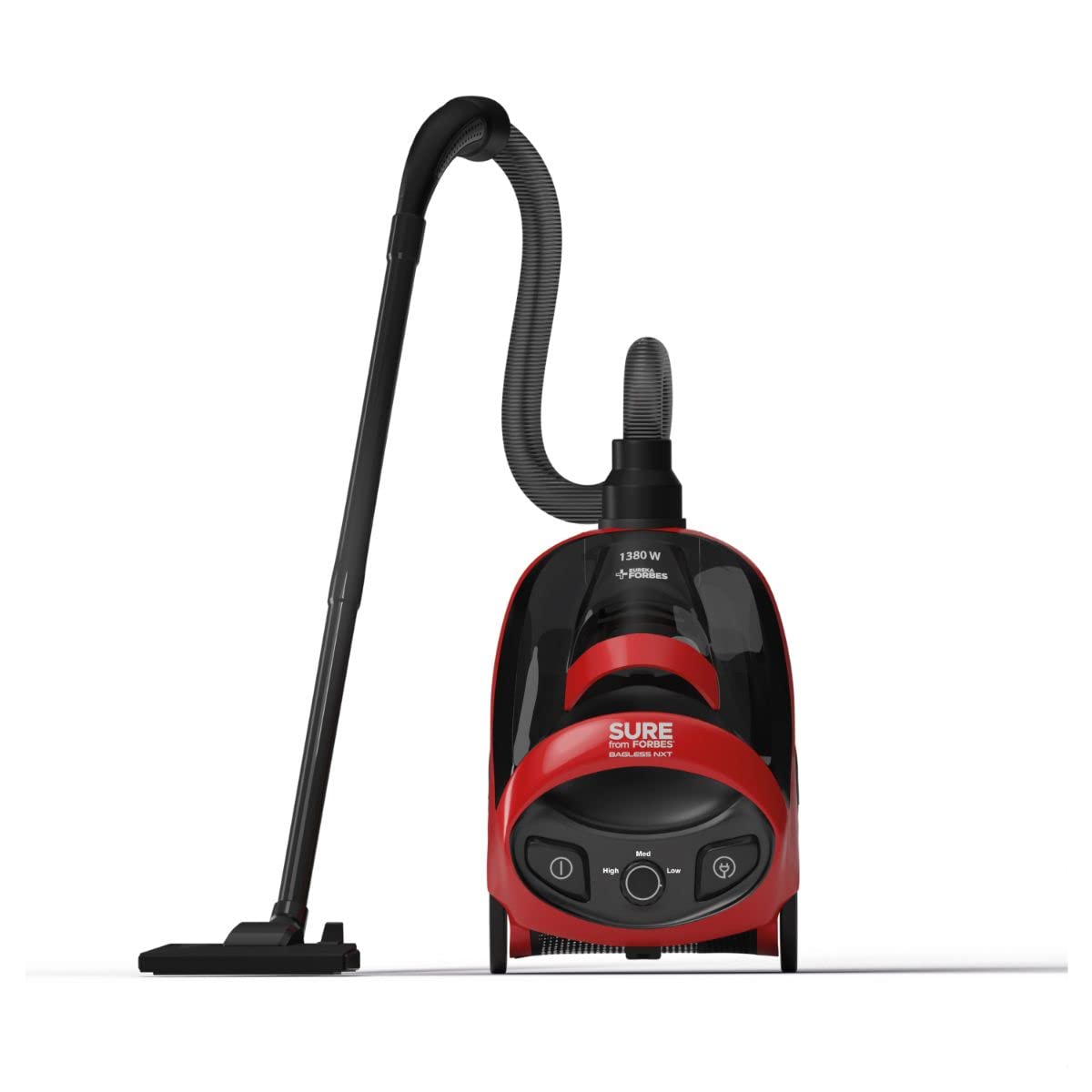 Eureka Forbes SuperVac 1600 Watts Powerful Suction,bagless Vacuum Cleaner with cyclonic Technology,7 Accessories,1 Year Warranty,Compact,Lightweight & Easy to use (Red) 1 Liter HEPA Filter 1 Piece