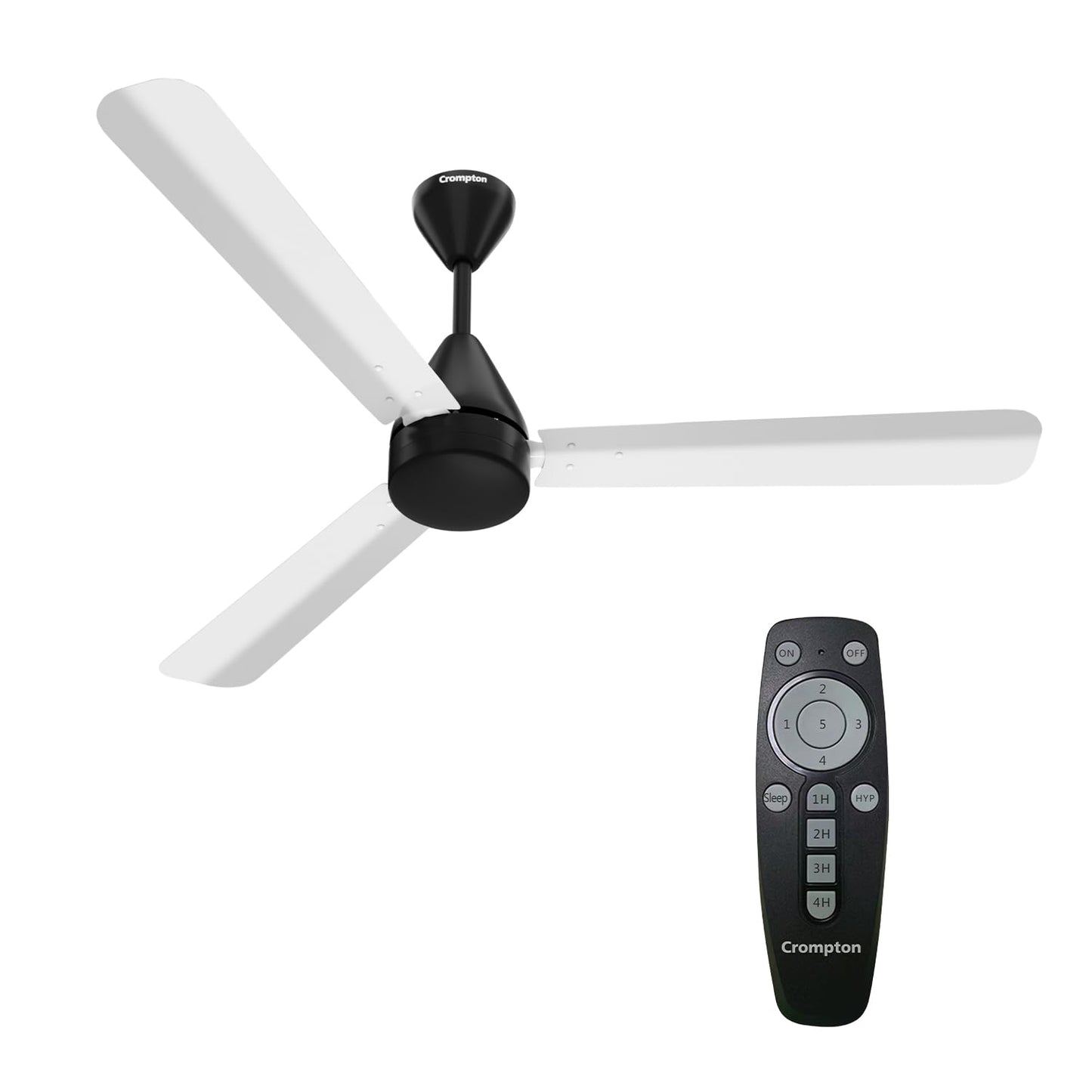 Crompton Energion Hyperjet 1200mm BLDC Ceiling Fan | Point Anywhere Remote Control | BEE 5 Star Rated Energy Efficient | Superior Air Delivery | Anti-Rust | 2 Year Manufacturer Warranty | Brown