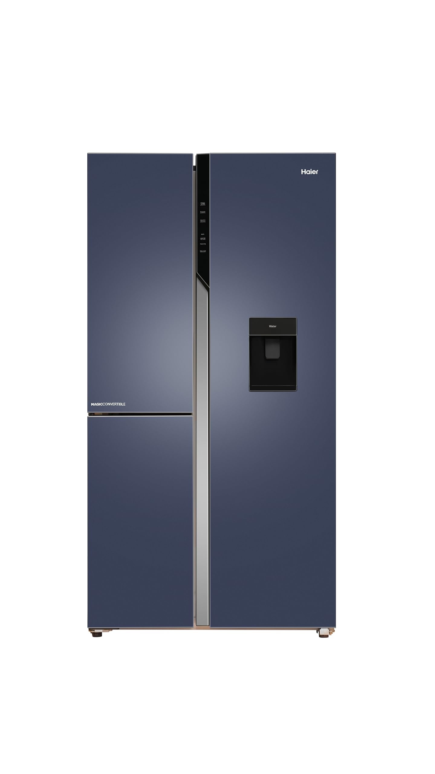 Haier 598L 3 Star 3-Door Side by Side Frost Free Refrigerator | Expert Inverter Technology | Digital Display Panel | Jumbo Ice Maker | Deo Fresh Technology (HRT-683GK, Graphite Black)