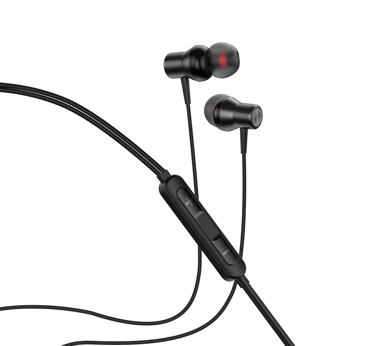 amazon basics EP2 in Ear Type C Wired Earphones with Mic, Tangle Free 1.18 Metre Cable, Metallic Design, 10mm Drivers, in Line Mic & Volume Controller (Black)