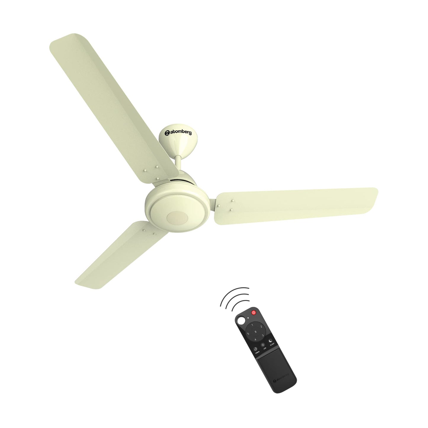 atomberg Efficio Alpha 1200mm BLDC Ceiling Fan with Remote Control | BEE 5 star Rated Energy Efficient Ceiling Fan | High Air Delivery with LED Indicators | 2 Year Warranty (Gloss Black)